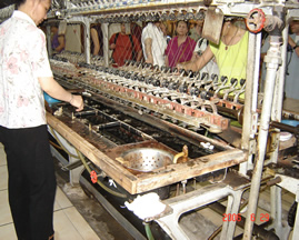 Silk factory in Shanghai, China