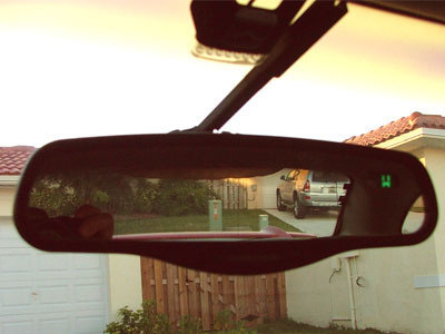 Rearview mirror with compass