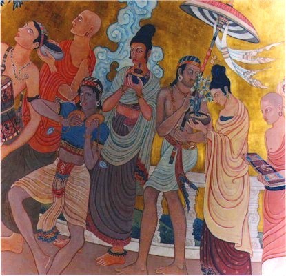 Emperor Ashoka sends his daughter to spread Buddhism