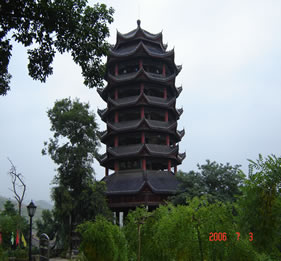 Pagoda in Fengdu, China