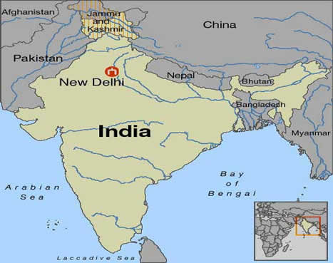 India - Delhi Map