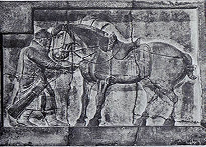 Relief of Horse with Stirrups in Tang Tomb