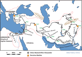 Map of Alexander the Great's Military Campaigns