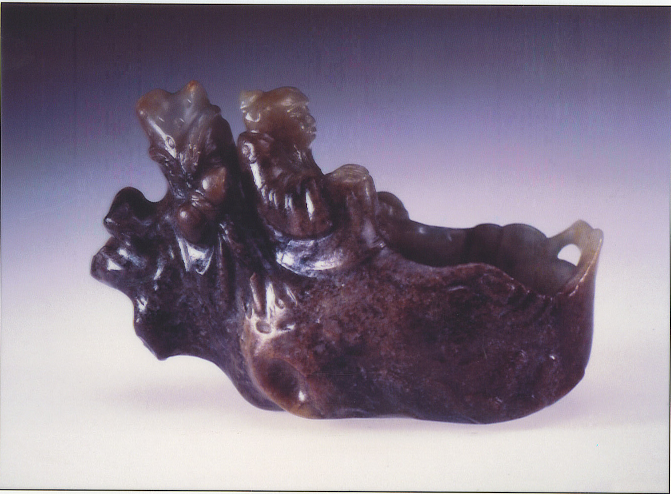 Wine cup with carving of Zhang Qian