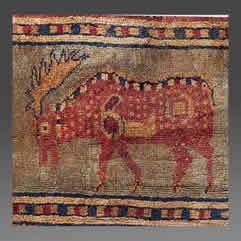 Central Asian horse on a Persian Rug