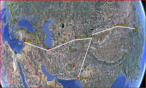 Silk Road Virtual Tour Map