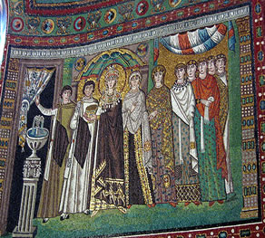 Byzantine Empress Theodore Wearing a Silk Robe