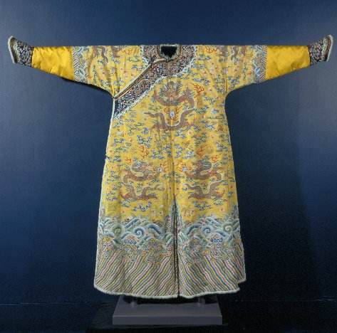 Emperor's Silk Dragon Robe in Imperial Yellow