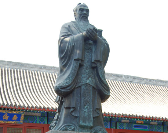 Confucius statue at the Confucius Temple in Beijing