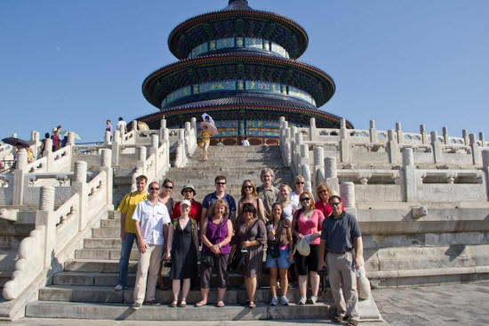 Group Picture at the Temple of Heaven in Beijing, China. Picture taken  by Beth Hals