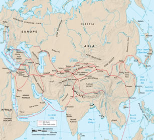 Silk Road Routes Map