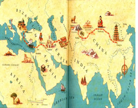 Map of Resources Traded on Silk Road