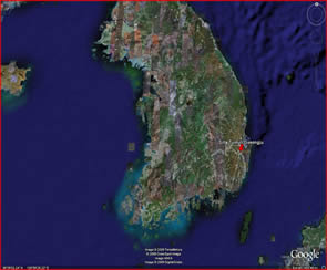 Silla Kings Burial Mounds in Gyeongju (Google Earth Map)