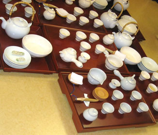Tea Setup at the Korea House in Seoul