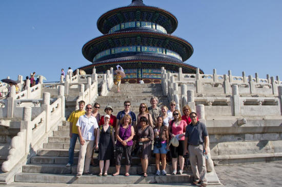 Group Picture at the Temple of Heaven in Beijing, China. Picture taken by Beth Hals